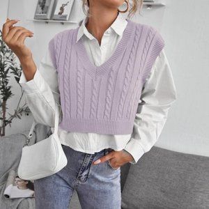 Lilac sweater vest